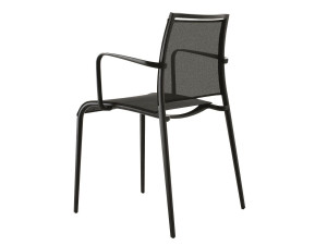 Штабелируемый садовый стул из синтетического волокна с подлокотниками