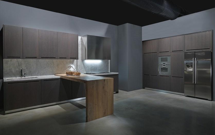 RIFRA Линейная кухня из дуба, тонированного венге Zero sun-id-1376897 - Вид №1