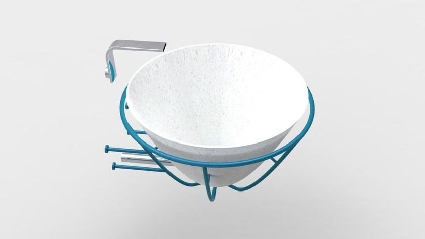 Подвесная раковина настенная овальная Manufatti Viscio  белая sun-id-1402212 - Вид №3