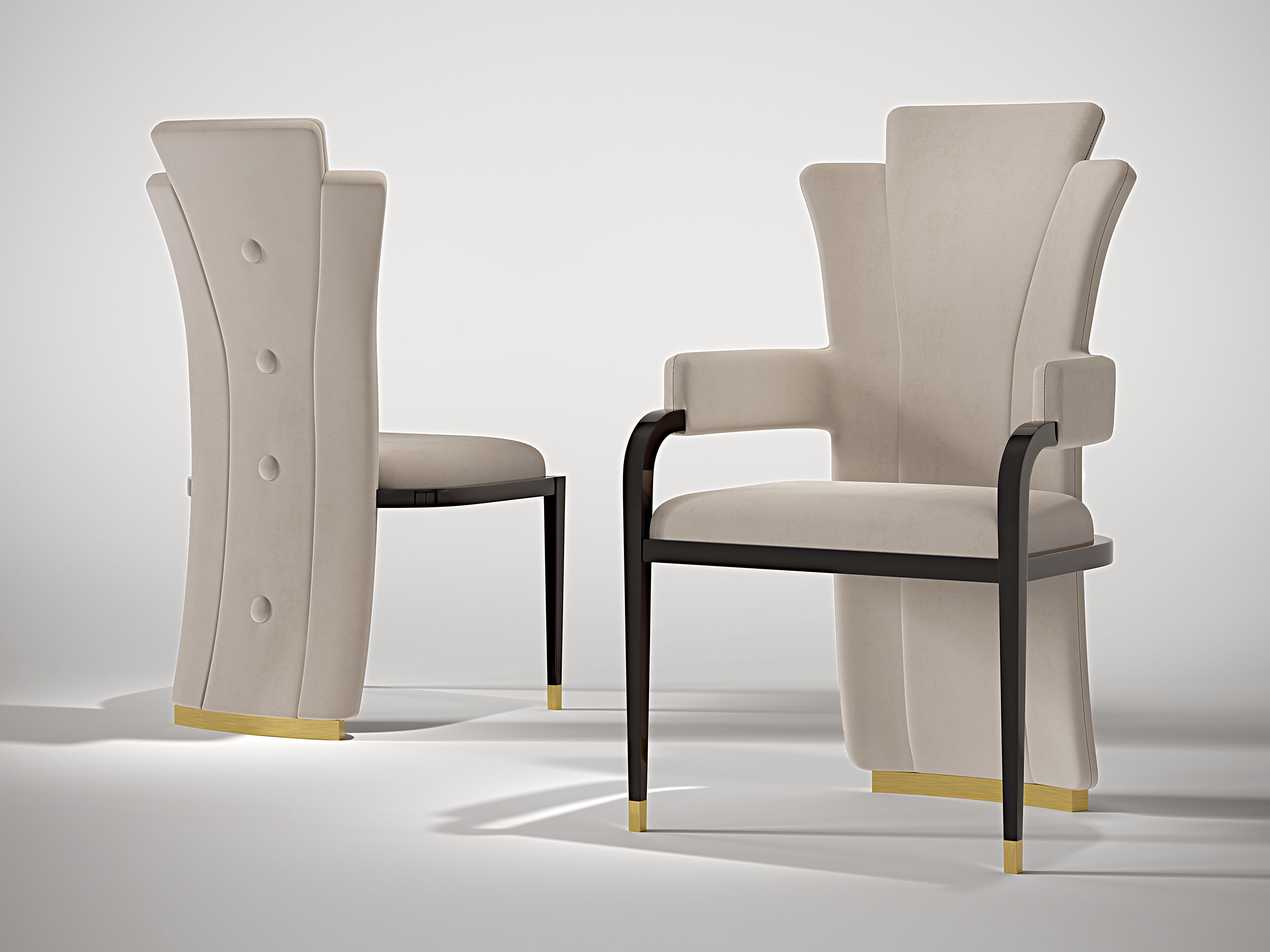 Бархатное кресло с подлокотниками и без них Roman & Co JOSEPHINE ARCH-00100456