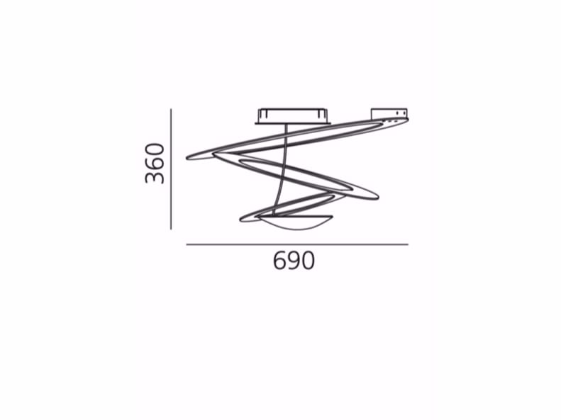 Алюминиевый потолочный светильник с порошковым покрытием Artemide Pirce ARCH-00125334 - Вид №7
