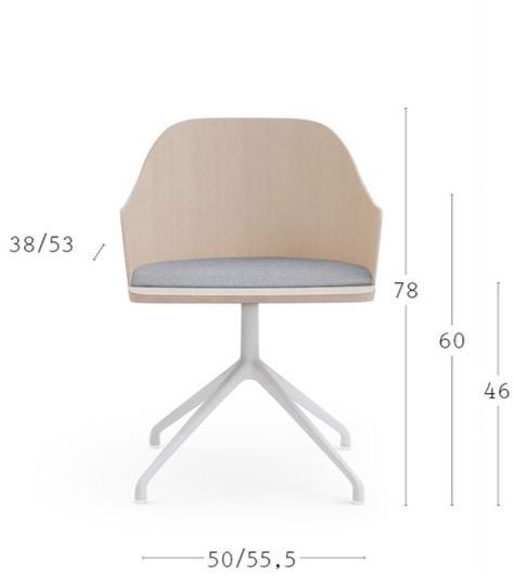 Billiani Вращающееся кресло из ясеня с мягким сиденьем Fitt classic 027 - Вид №1