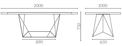 Стальной и деревянный стол ALMA DESIGN Клинт ARCH-00001681 - Вид №4