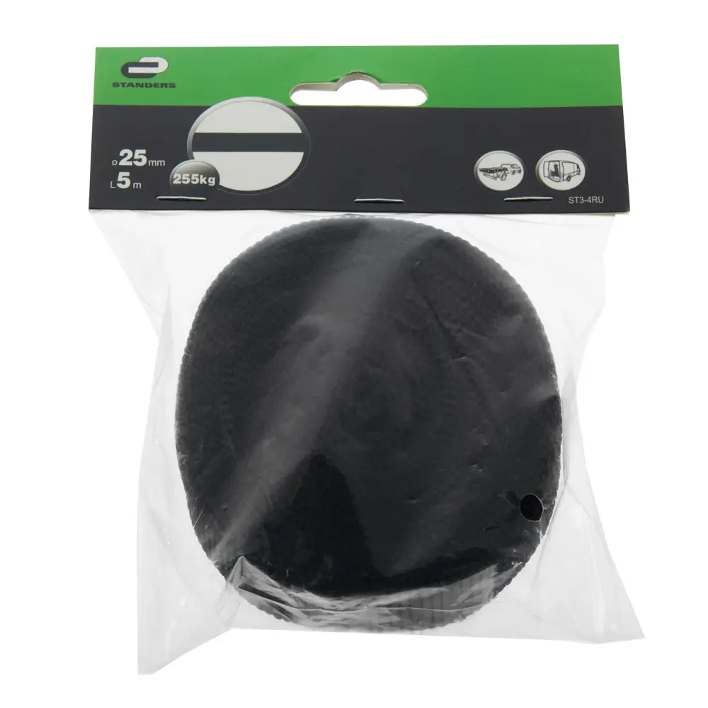 Ремень Standers 25 мм 5 м, полипропилен, цвет черный STLM-2146651 - Вид №1