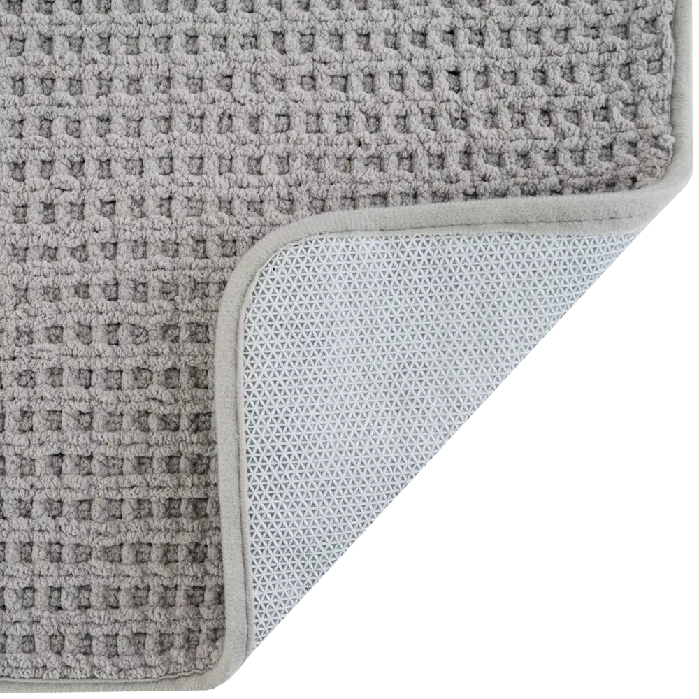 Коврик для ванной комнаты Swensa String 80x50 см цвет серый BSM STLM-2195318 - Вид №2