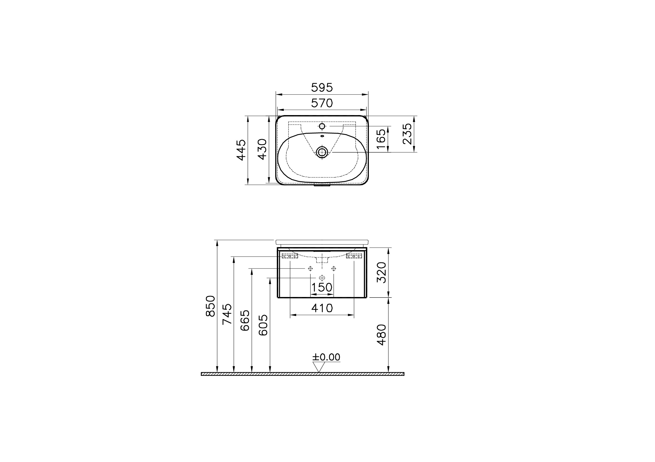 56317 Раковина Vitraglobal Nest Trendy  - Вид №1