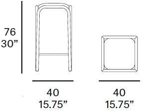 EXPORMIM Высокий табурет из ротанга со встроенной подушкой Fontal T019 u / t018 u - Вид №7