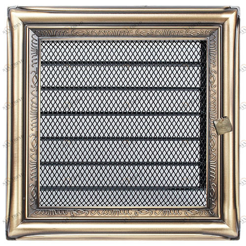 Вентиляционная решетка Kratki 17х17 с жалюзи (рустик) 2989