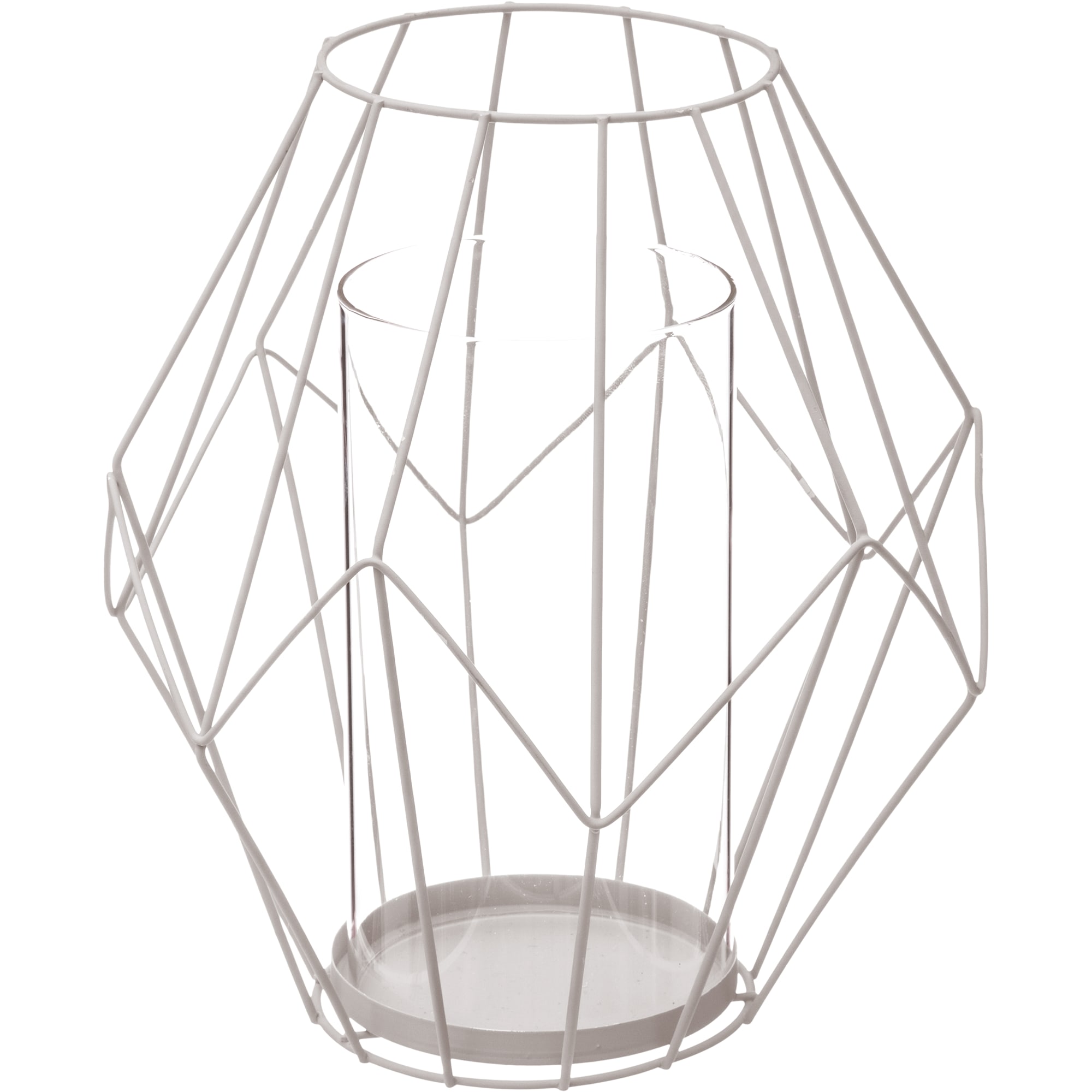 82471888 Подсвечник 21 см металл цвет белый Santreyd 