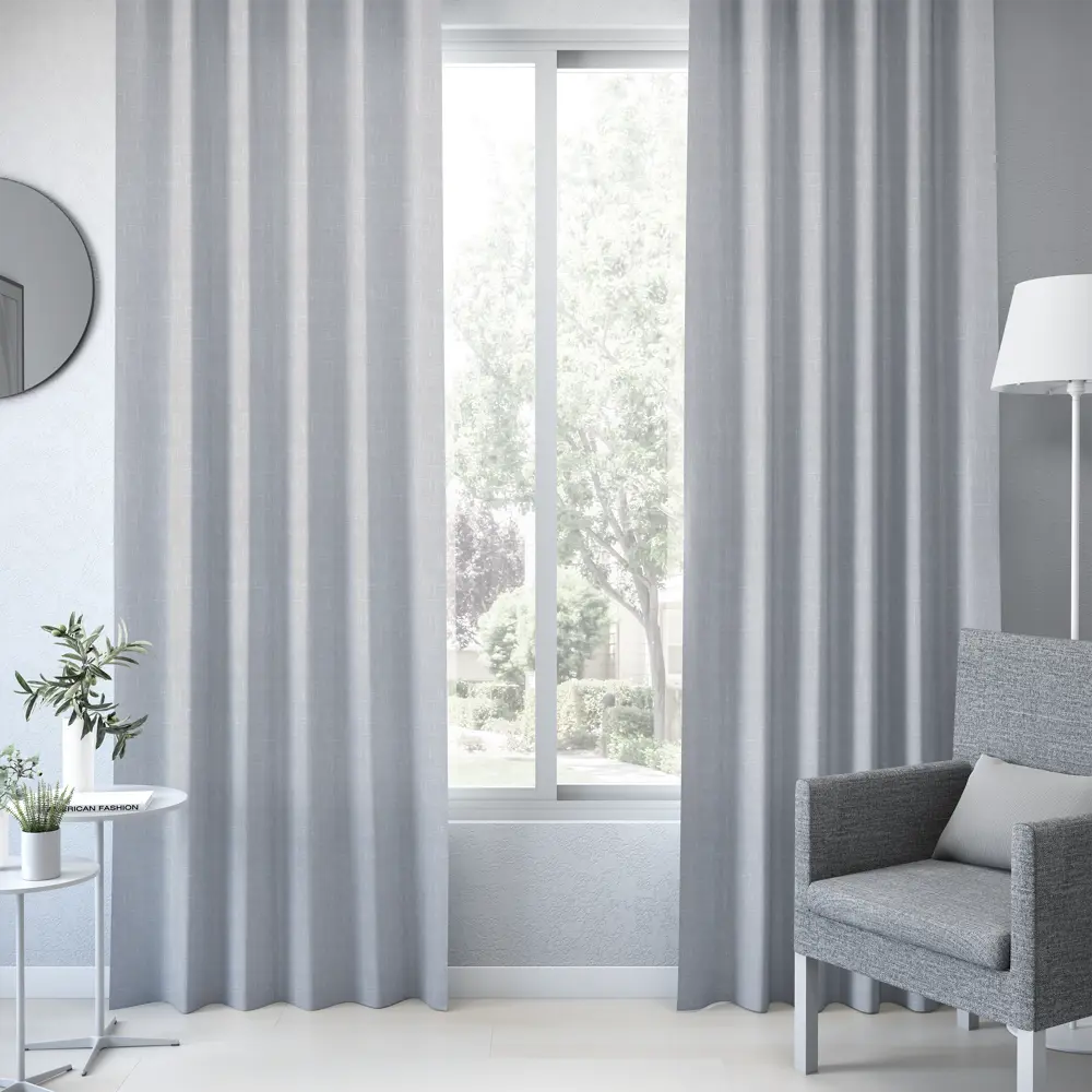Тюль на ленте Meribel 250x280 см цвет серый 83407017 STLM-2040131 INSPIRE  - Вид №3