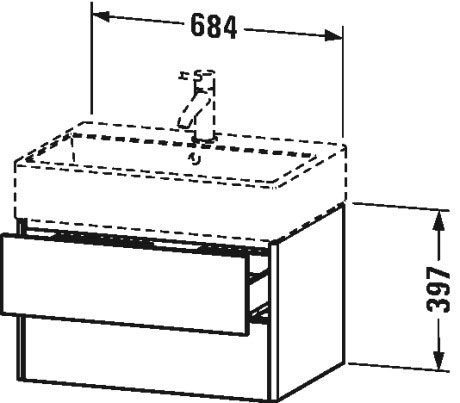 XS419401818 XSquare Тумбочка подвесная Белый матовый, декор Duravit - Вид №1