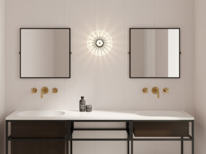 Квадратное наклонное зеркало с рамкой