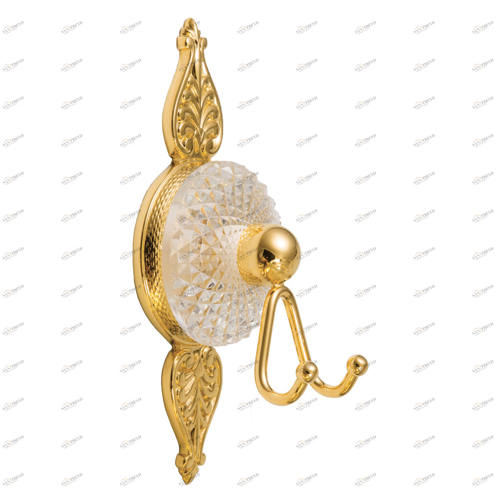 C46-501 C46-501 Настенный двойной крючок Пылающий лебедь Cristal & Bronze CYGNE FLAMANT 