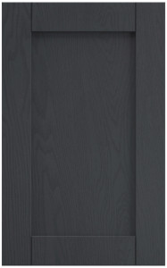 Фасады для кухни Кантри Фрезеровка «Лжевыборка» Ясень графит атласный №524