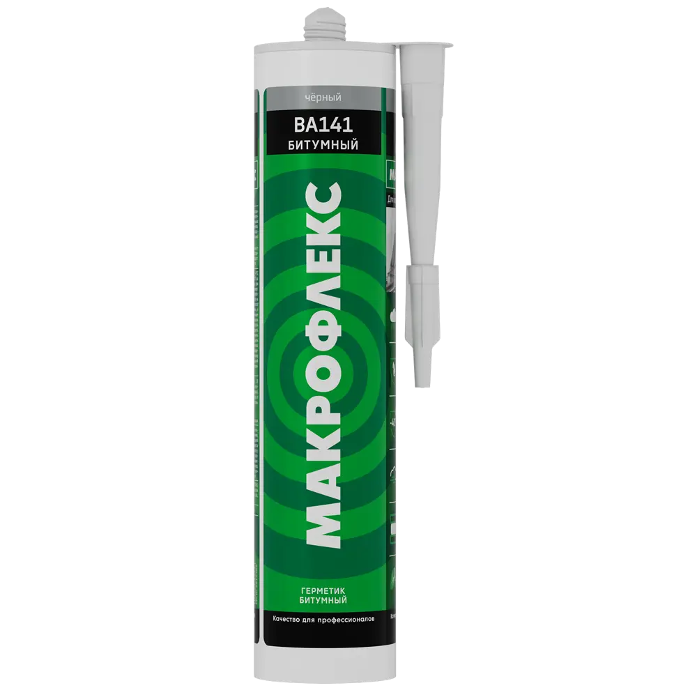 Герметик битумный Makroflex Ba 141 цвет чёрный 300 мл МАКРОФЛЕКС STLM-2177135