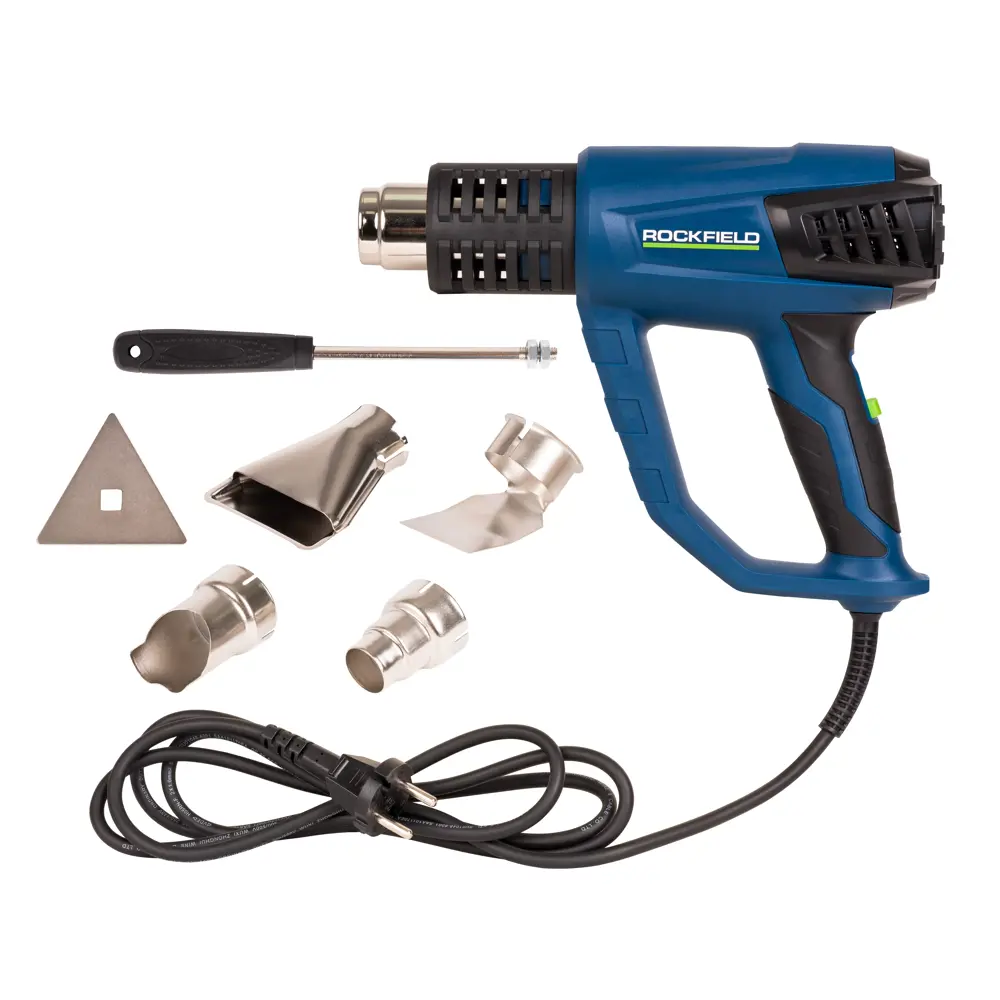 Строительный фен Rockfield RF20HGK1 профессиональный, 2000 Вт с комплектом насадок 89366424 STLM-1344616 - Вид №1