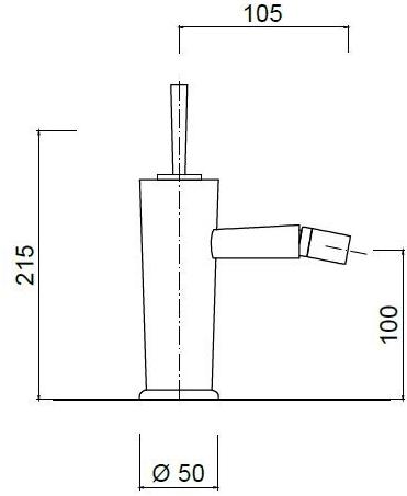 Rubinetteria Giulini Смеситель для биде, однорычажный, с регулируемым изливом Quack sun-id-1386592 - Вид №1