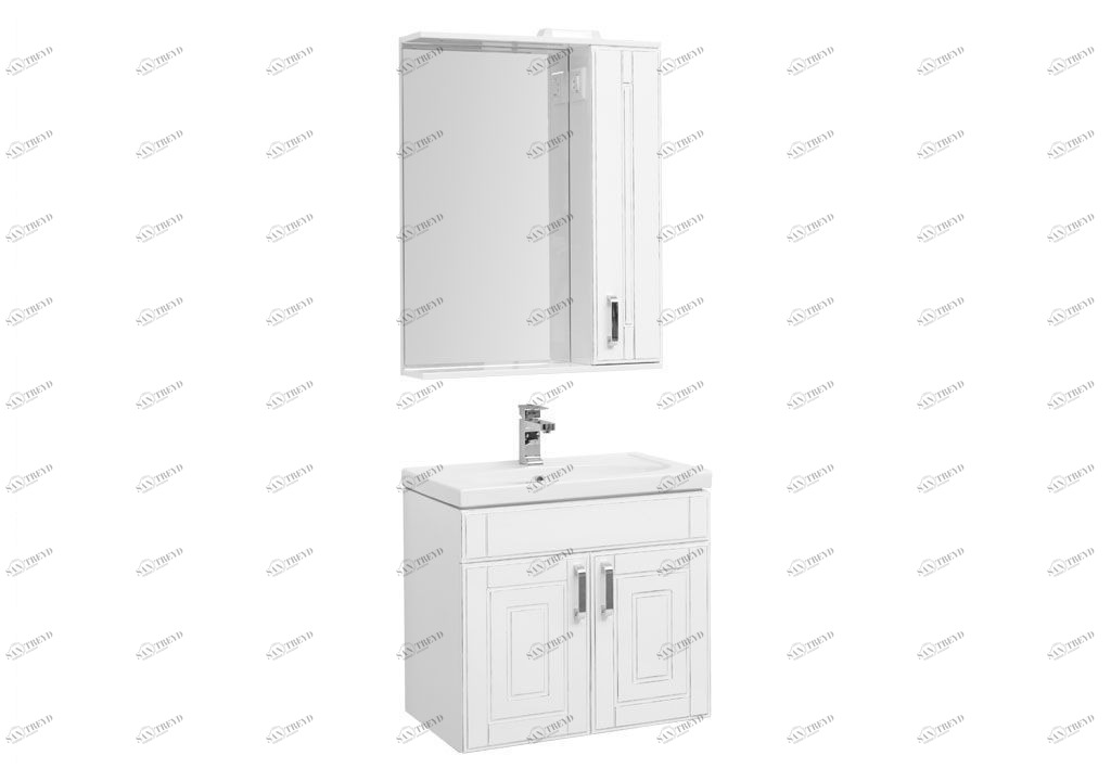 Мебель для ванной Aquanet Рондо 70 белый антик (2 дверцы) 00197510