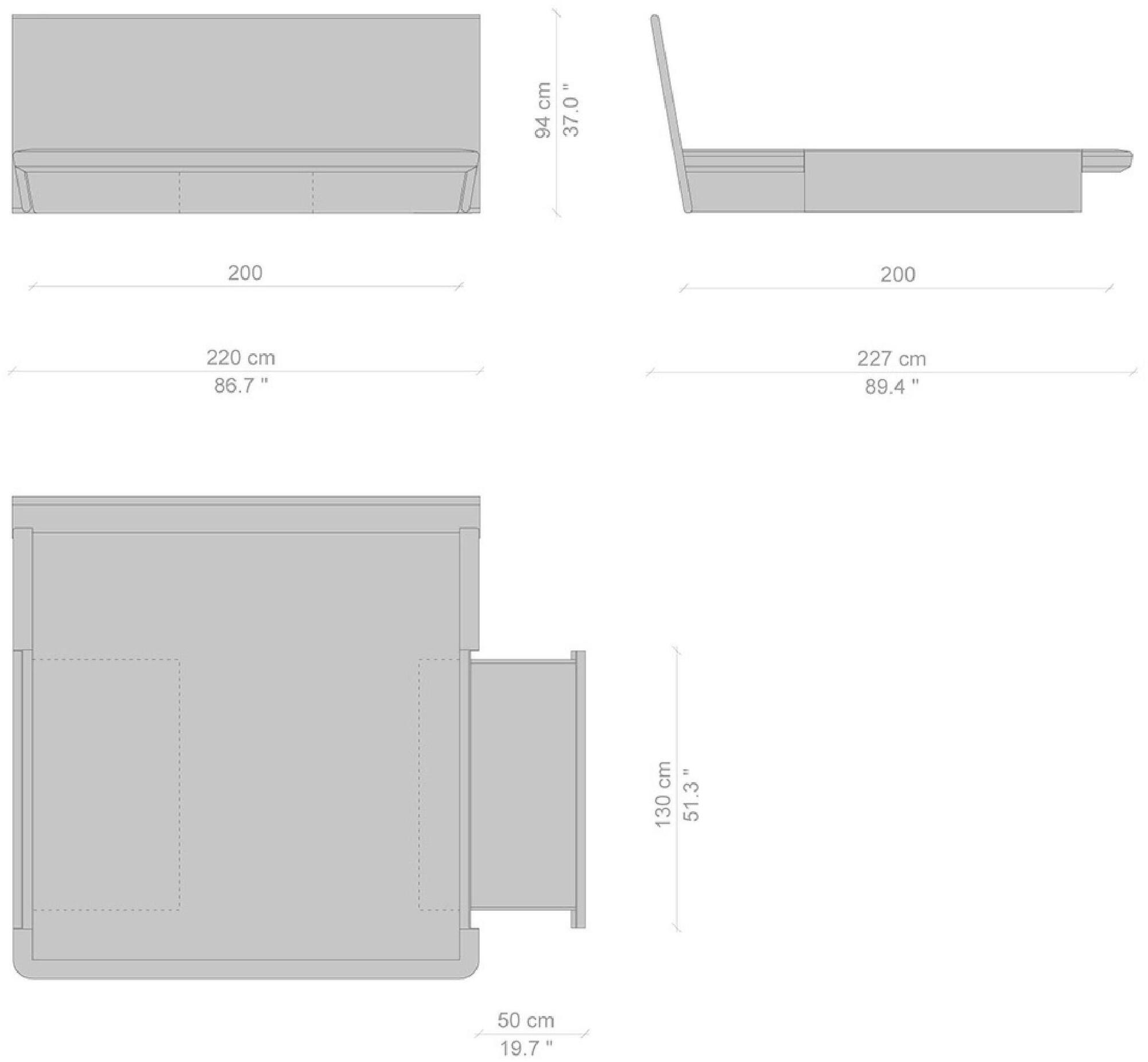 Cassina Кровать с изголовьем из ясеня  L42  - Вид №20