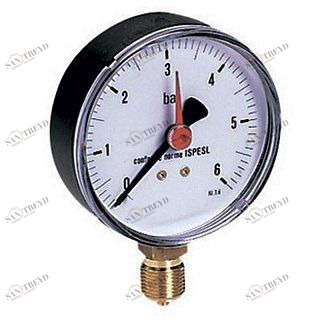 Манометр радиальный 63 мм 1/4'' 6 бар EMMETI 612006