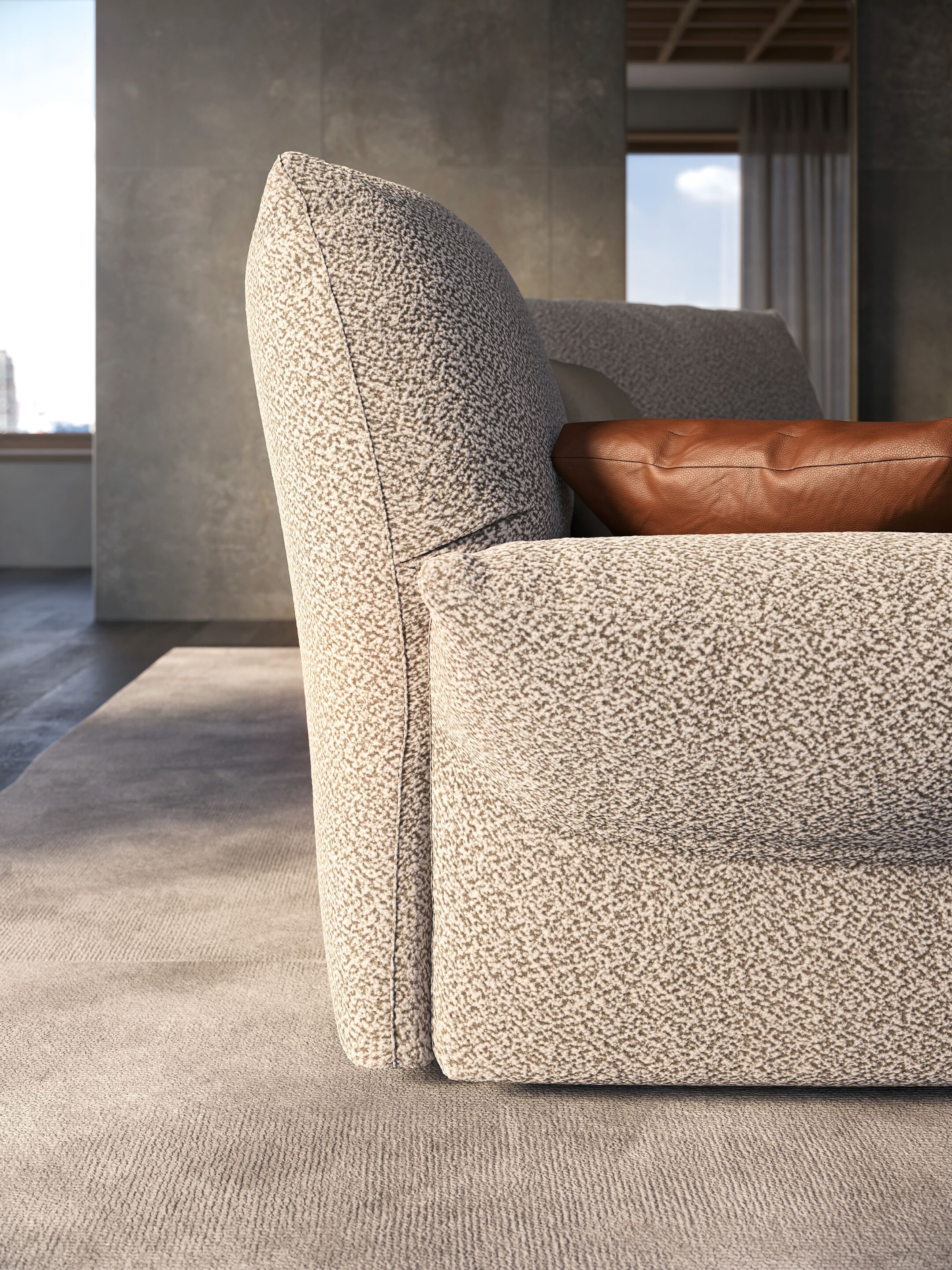 2-местный модульный тканевый съемный диван Cattelan italia SINATRA ARCH-00057653 - Вид №3