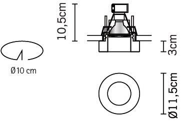 Fabbian Встраиваемый хрустальный точечный светильник для подвесных потолков Faretti sun-id-1361546 - Вид №5