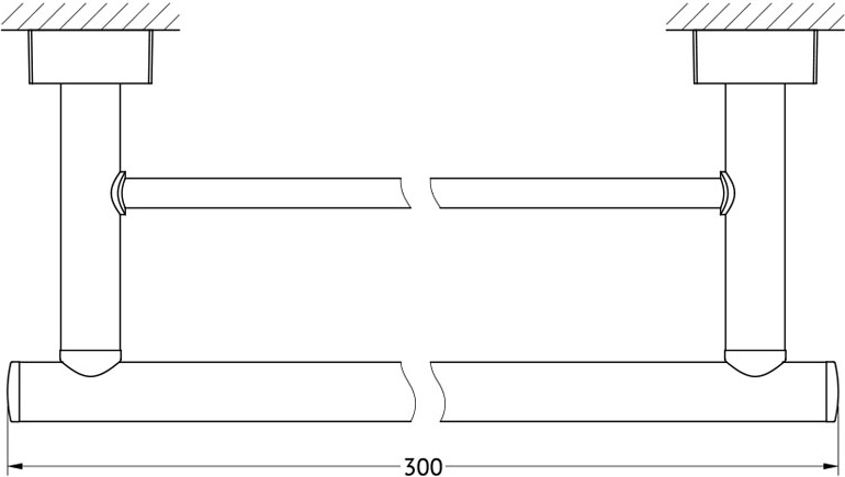 ESP 034 Штанга для полотенца двойная 30 cm FBS Esperado - Вид №1