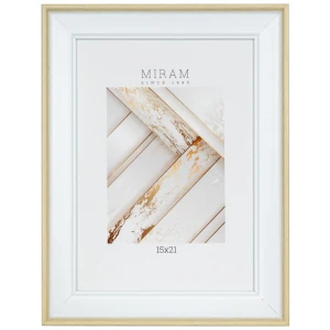 Рамка для фото Мирам 15×21 см белая пластиковая без паспарту 89422784