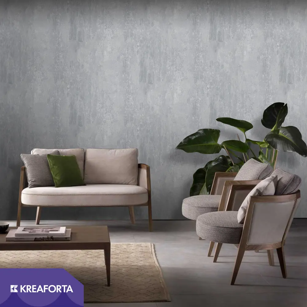 Обои флизелиновые KREAFORTA Loft серые 1.06 м 64348-13 STLM-2029528 - Вид №2