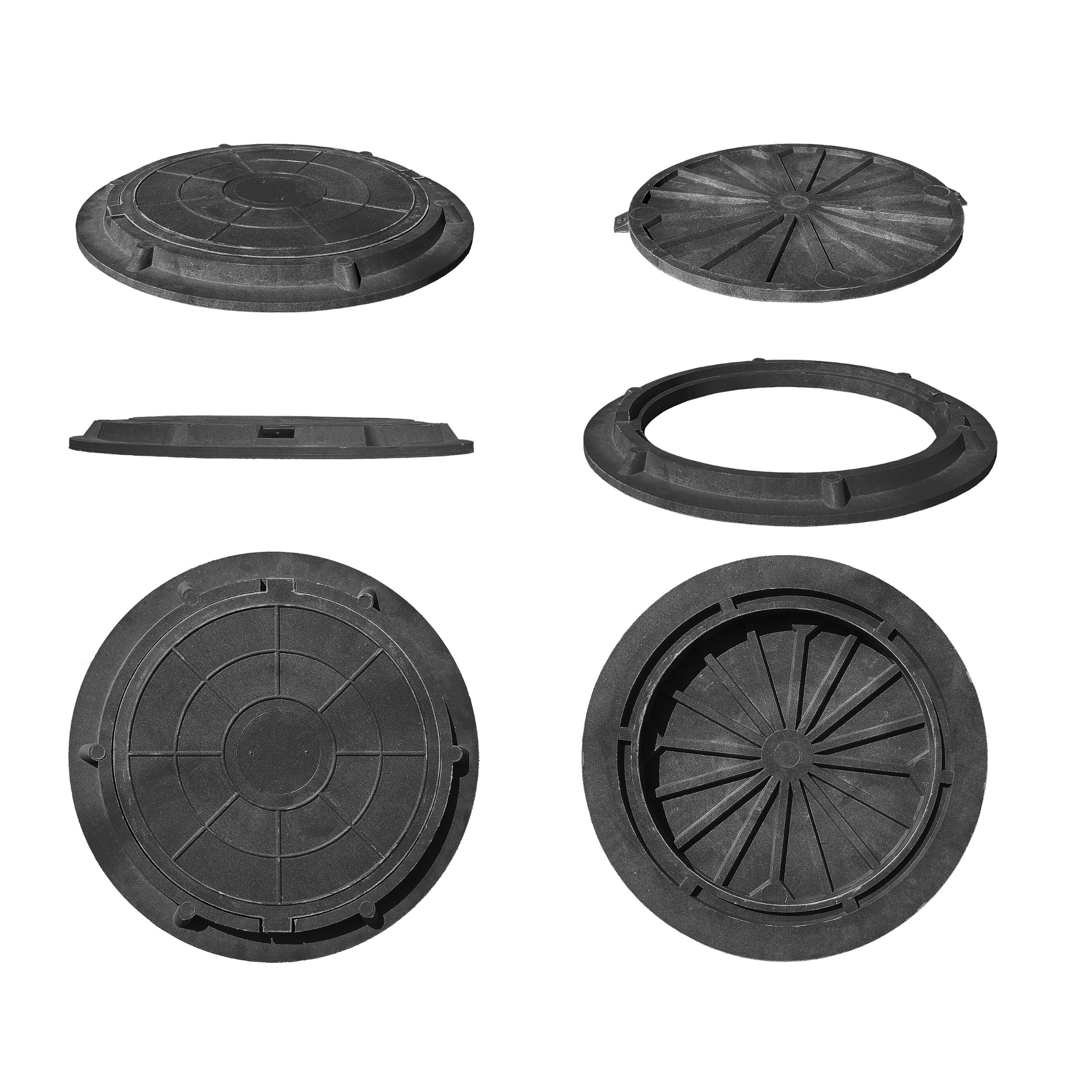 Полимерпесчаный люк Santreyd для колодцев диаметром 580 мм 82382829 STLM-0026044 - Вид №5