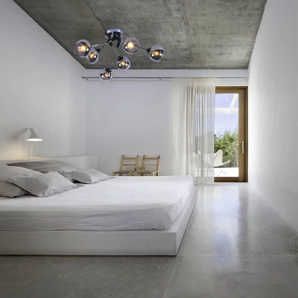 Люстра потолочная Семь огней Ширли 6 ламп, 18 м², цвет чёрный/хром STLM-2179824 - Вид №4