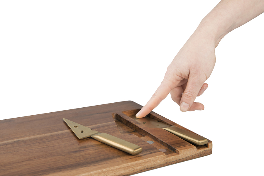 DYCHEESPO Доска для нарезки сыра + 2 ножа cheeseporn Doiy  - Вид №1