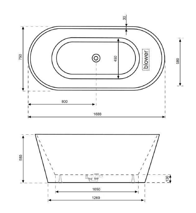 Акриловая ванна для ванной комнаты Gaia Mobili Complements ARCH-00039874 - Вид №4