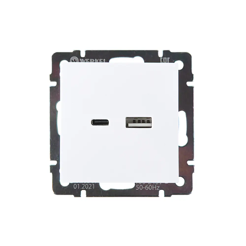 Розетка USB встраиваемая Werkel W1171801 цвет белый Встраиваемые механизмы STLM-2023553