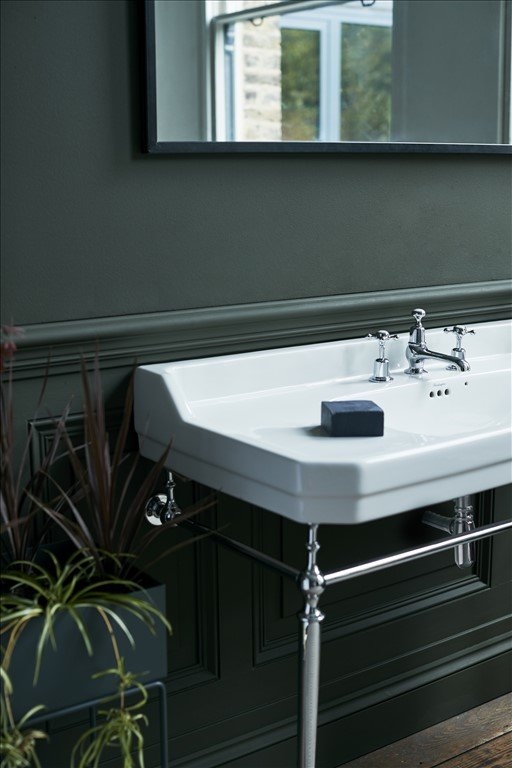 B19 1TH, T51 CHR Напольная раковина стоящая овальная Burlington EDWARDIAN - Вид №3