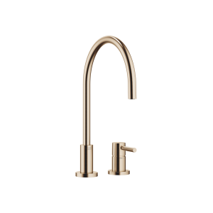 TARA Смеситель на два отверстия с отдельными розетками - Brushed Champagne (22-каратное золото)