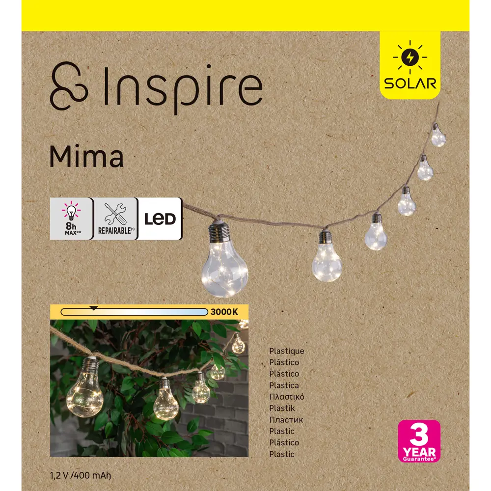 Гирлянда светодиодная Inspire "Mima" на солнечных батареях 3 м цвет разноцветный 87548402 STLM-2063858  - Вид №6