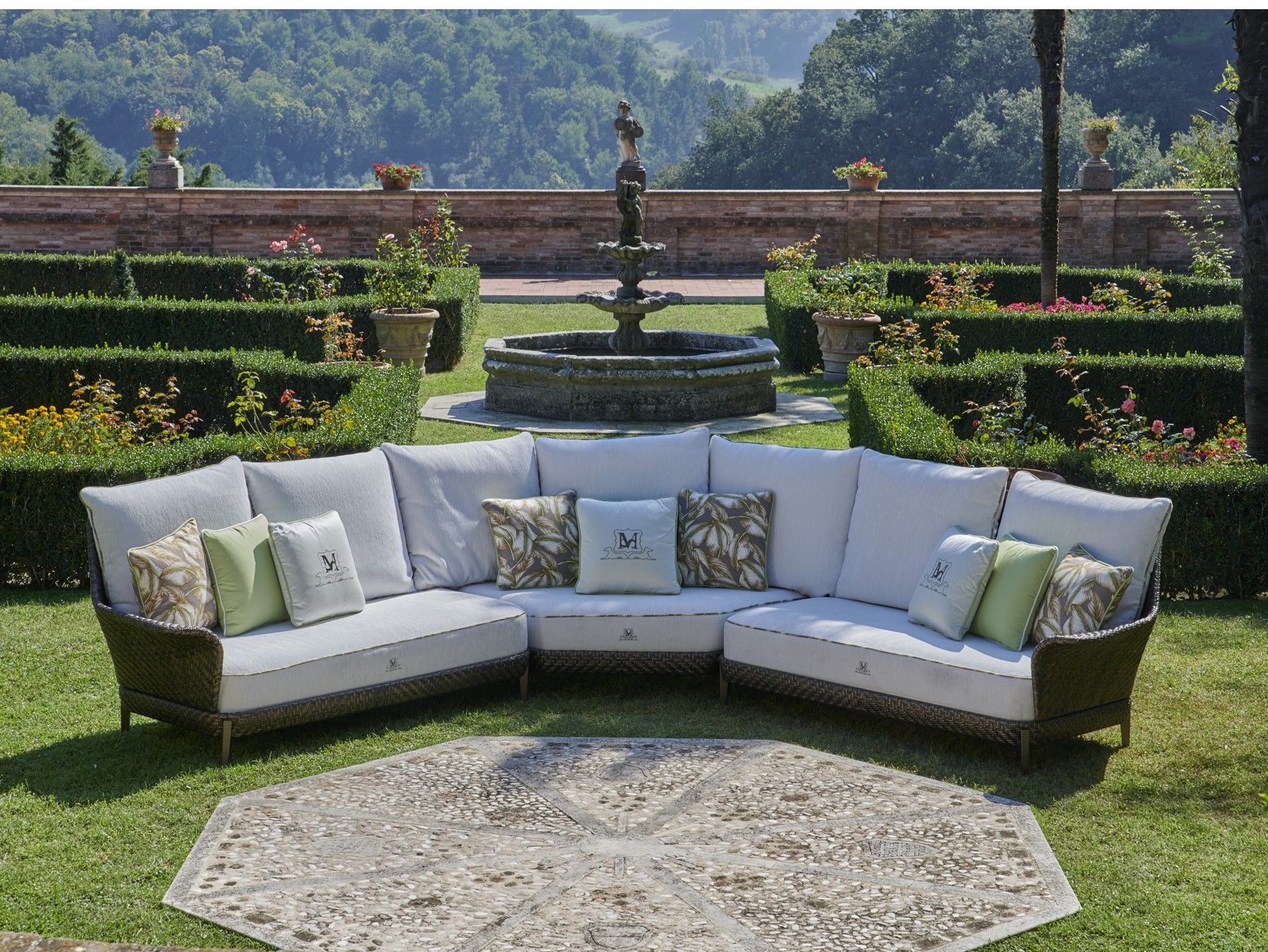 5-местный угловой садовый диван Samuele Mazza Outdoor Аралия ARCH-00110931