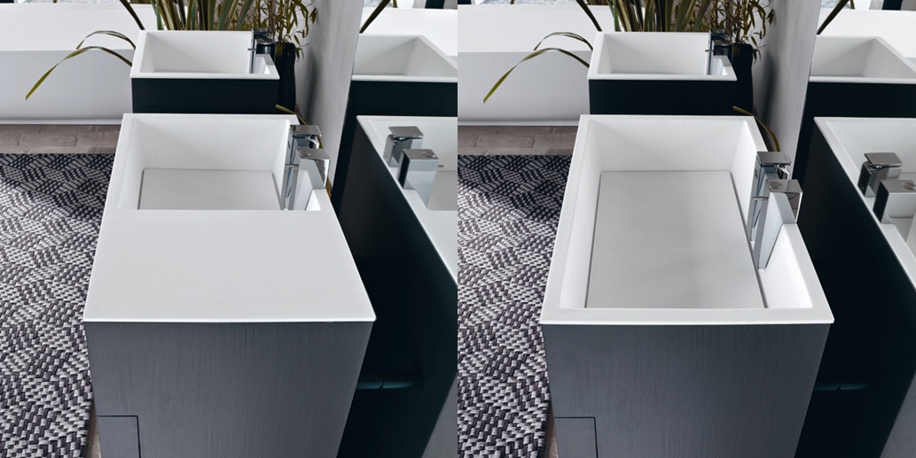 Комбинация ванной комнаты T01 в отделке Full Milltek31 ECOMALTA GRAFITE  MILLDUE TOUCH TOUCH01 - Вид №3