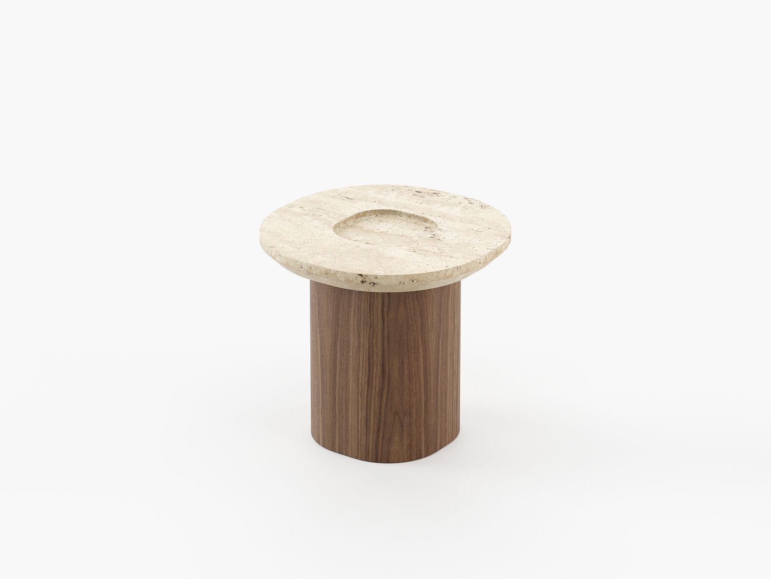 Квадратный журнальный столик из травертина Laskasas Essence ARCH-00100236 - Вид №1