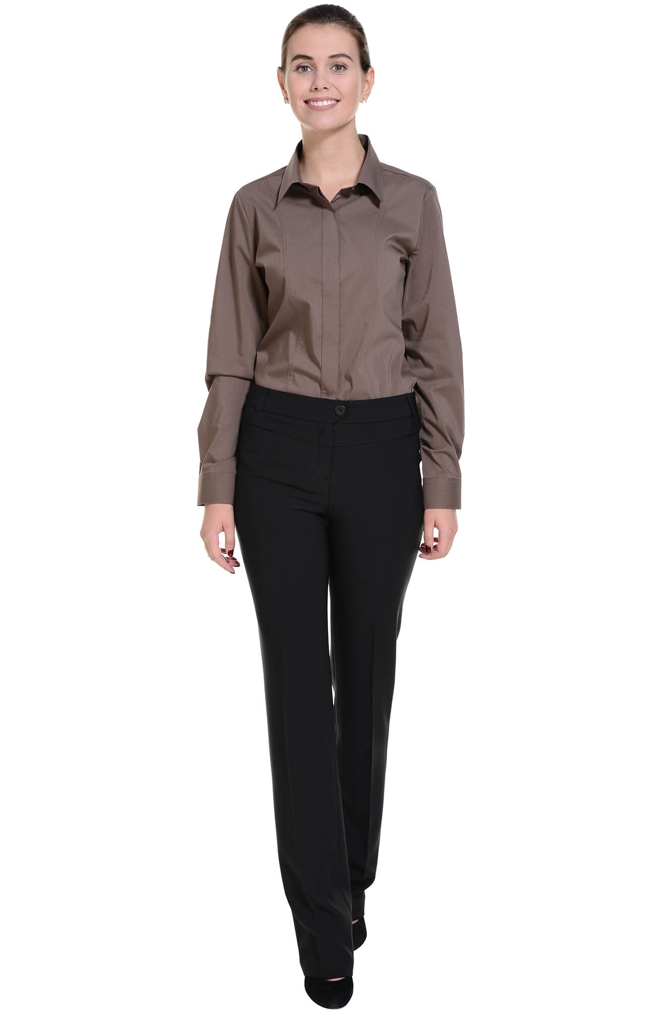 5030123 Рубашка женская  chocolate El-Risto  Корпоративная одежда  размер 54 (4XL)  - Вид №8