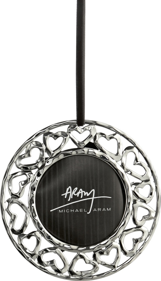 10600177 Michael Aram Декорат.украшение фоторамка Michael Aram Сердца 10см (серебрист.) Сталь 