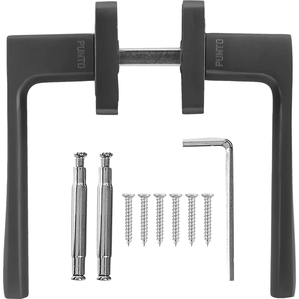 Дверные ручки PUNTO Ergo графит для межкомнатных и входных дверей 85203508 STLM-0059866 - Вид №1