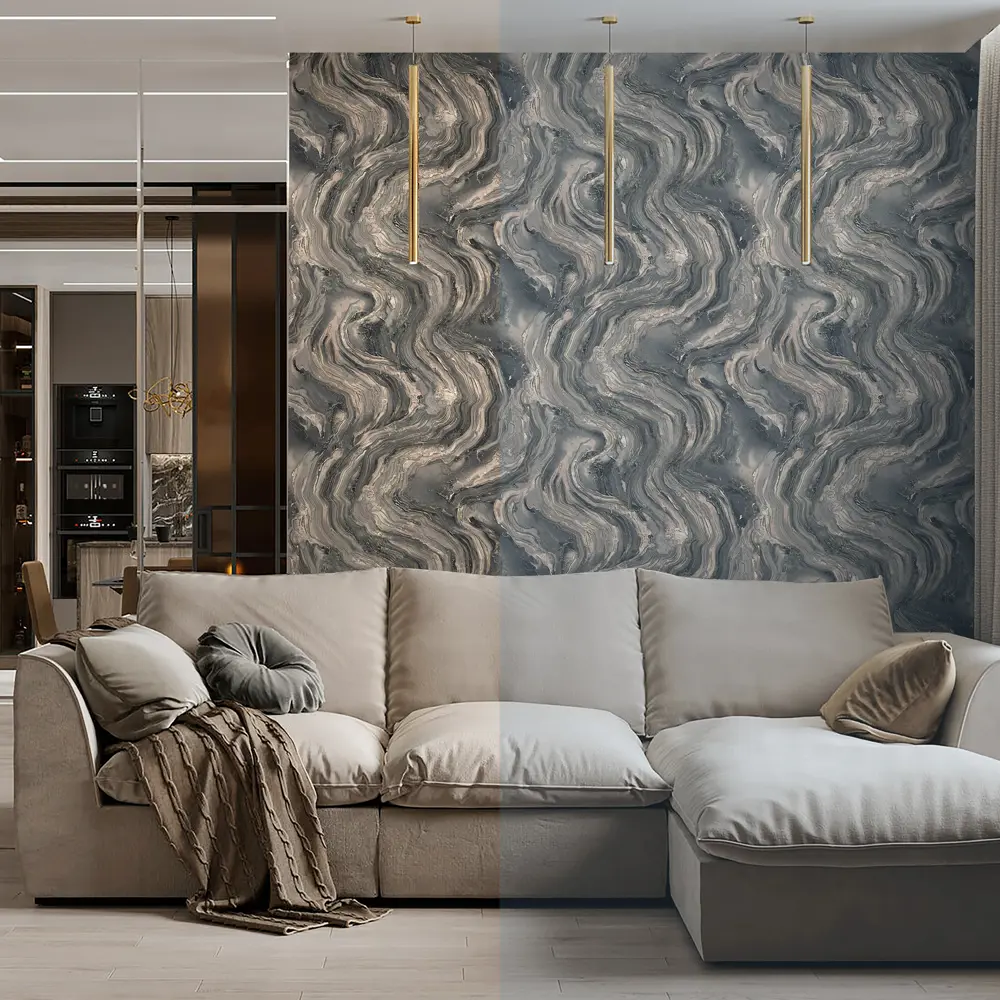 Обои флизелиновые Wallsecret Michelan серо-коричневые 1.06 м 8851-29 STLM-2110328 - Вид №4