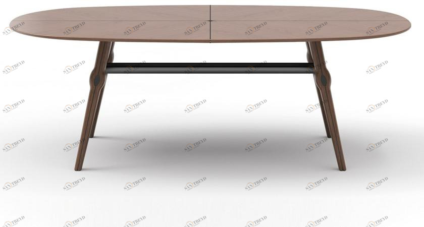 Giorgetti Овальный стол из ореха Ago 70400 / 70405