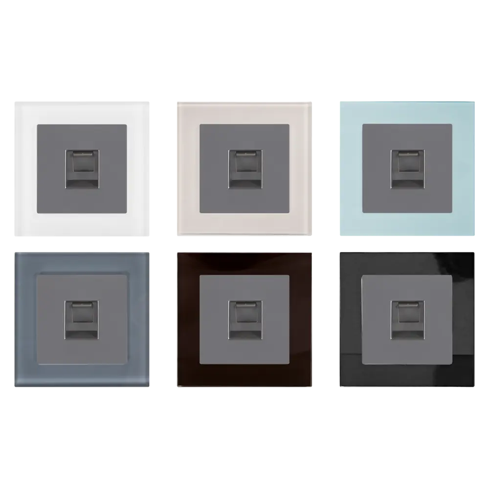 Телефонная розетка встраиваемая Werkel RJ11, цвет серо-коричневая Встраиваемые механизмы STLM-2169326 - Вид №1