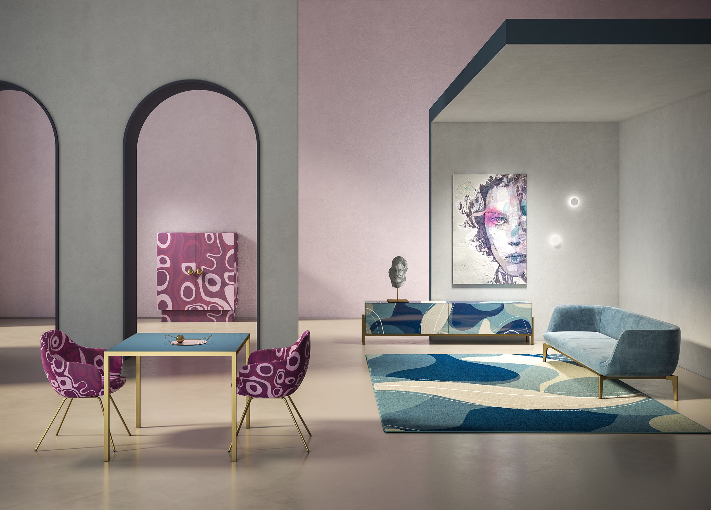 Мягкий тканевый стул с подлокотниками MOMENTI Home &amp ARCH-00053649 - Вид №4