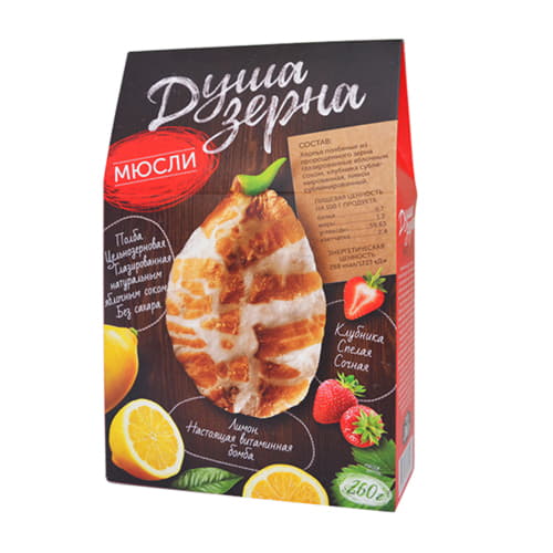 Мюсли с клубникой и лимоном Образ жизни 260 г Santreyd 13367 - Вид №1