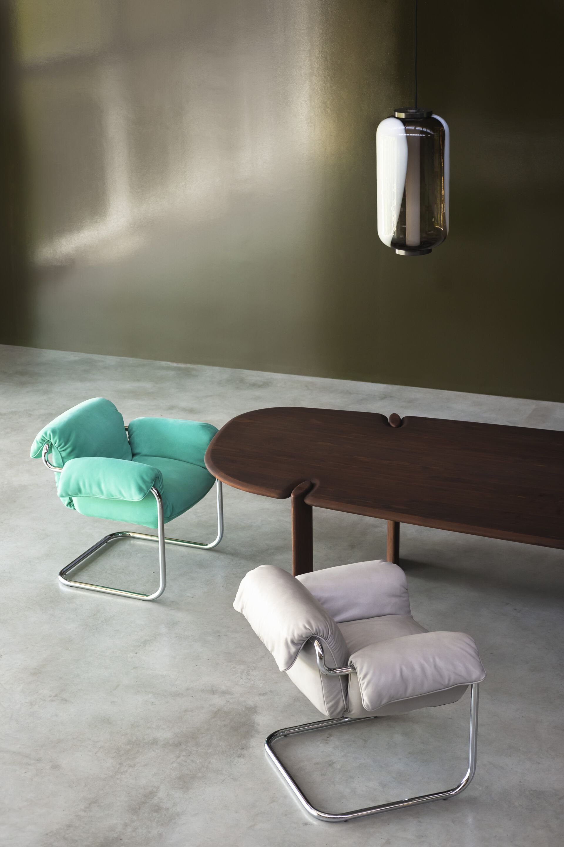 Кожаный консольный стул с подлокотниками Baxter SO FAR ARCH-00047867 - Вид №3