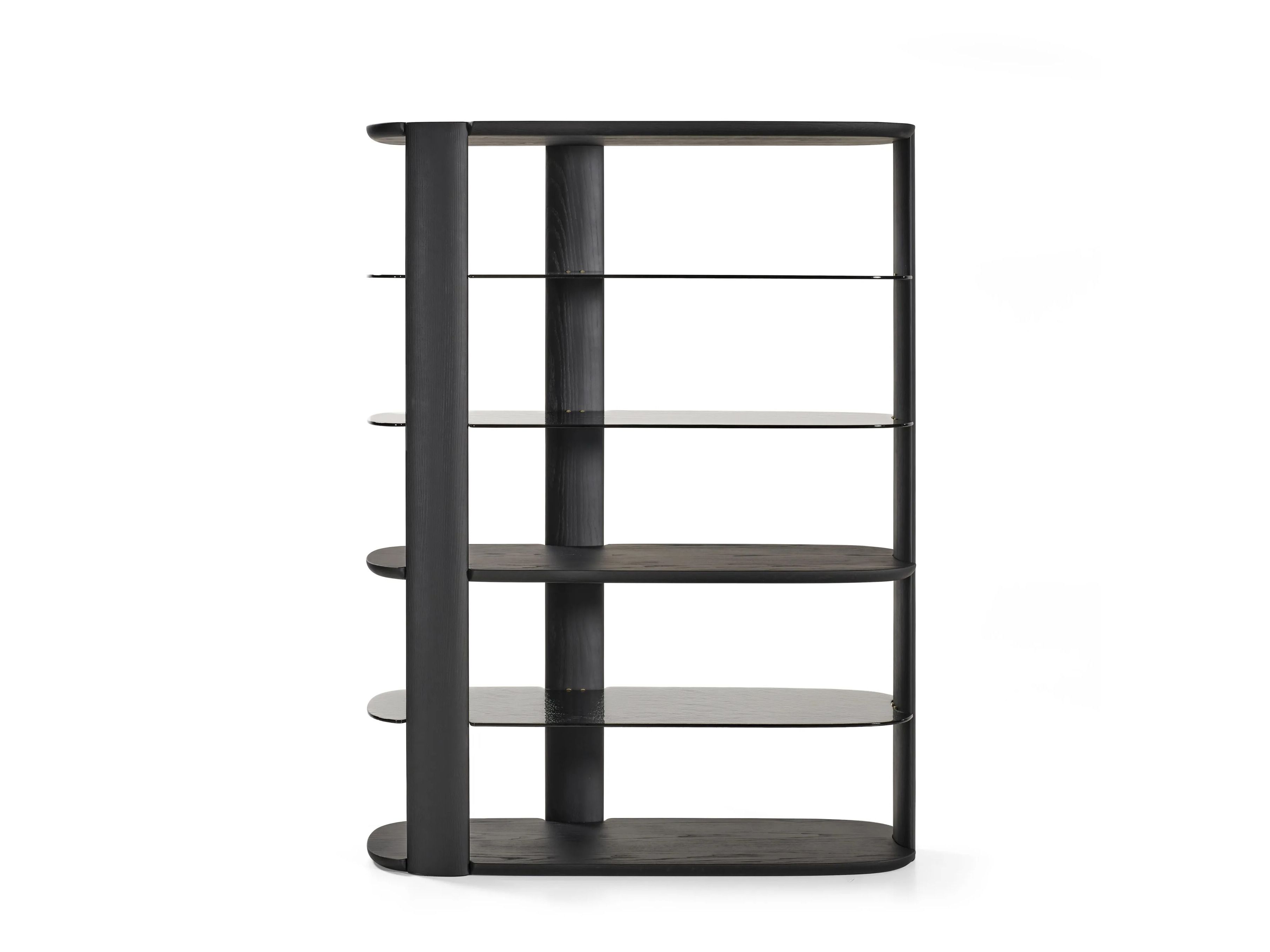 Книжный шкаф из дерева и стекла Naturedesign Главная ARCH-00027590